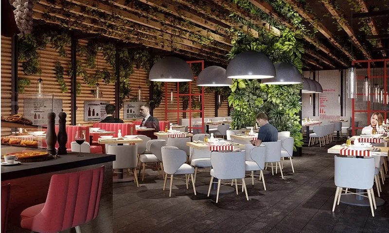 Projekt wnętrz restauracji Quattro Staggioni