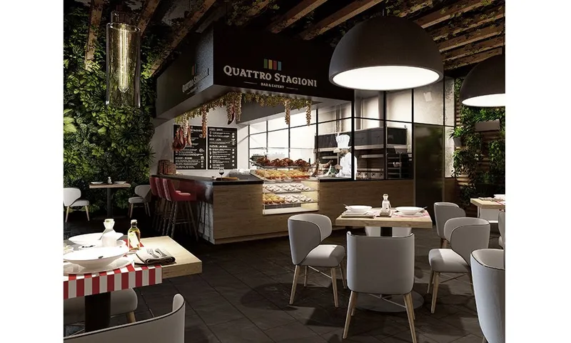 Projekt wnętrz restauracji Quattro Staggioni