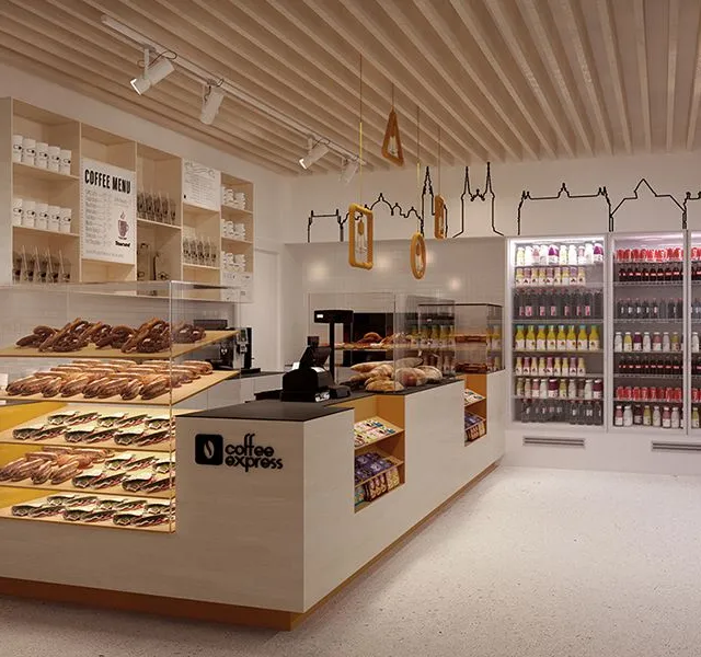 Projekt wnętrz sieci Coffee Express
