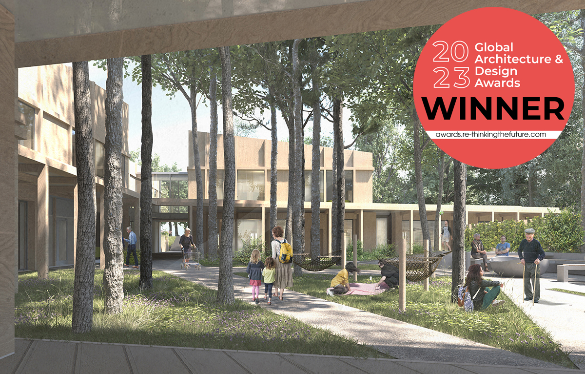 Środowiskowy Dom Samopomocy na Żoliborzu najlepszym projektem w międzynarodowym konkursie Global Architecture Awards 2023 przez Rethinking the Future w kategorii Healthcare